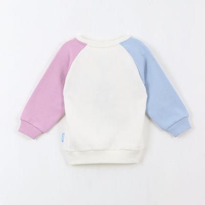 Imagen 2 del producto Polerón Cerrado Niña Mangas Bicolor Blanco Bingo &