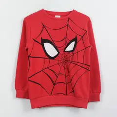 MARVEL - Polerón Cerrado Niño Spiderman Telaraña Rojo