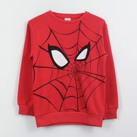 Polerón Cerrado Niño Spiderman Telaraña Rojo