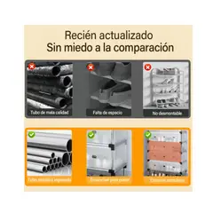 GENERICO - Zapatero Organizador de 6 Niveles Multifuncional - Estante Moderno para Calzado, Con tapa polvo
