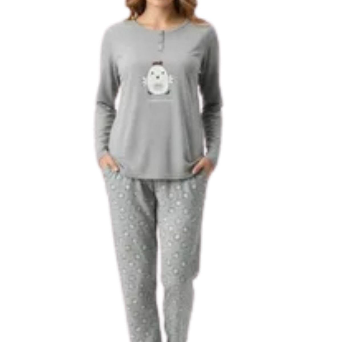 LOOK SHOP - Pijama Mujer Manga Larga. Pantalón Y Polera. Diseños 420