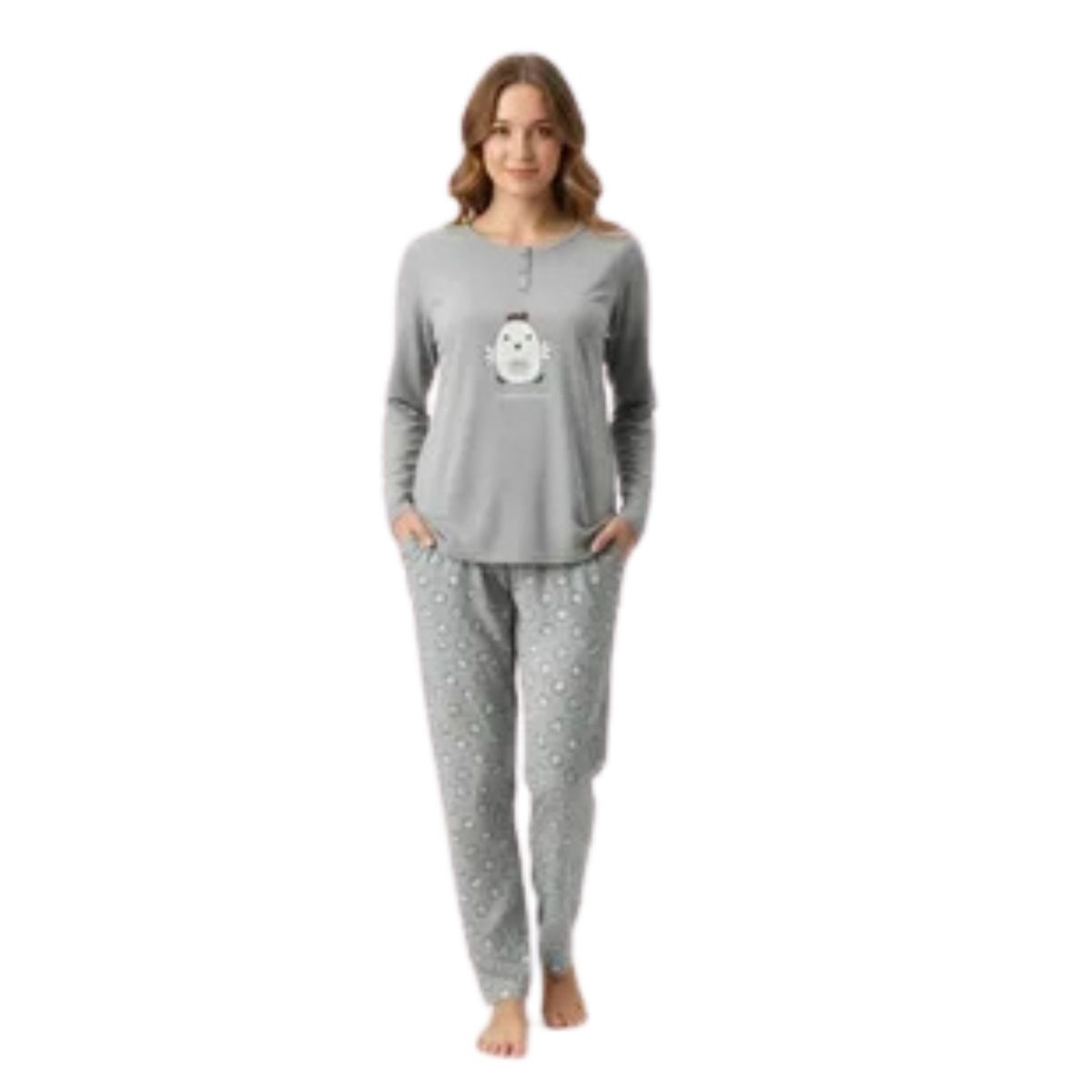 LOOK SHOP - Pijama Mujer Manga Larga. Pantalón Y Polera. Diseños 420