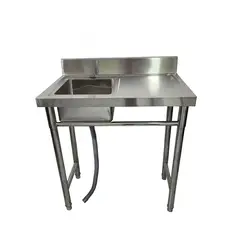 GENERICO - Lavaplatos acero inoxidable 80x50 derecho Gastroforj