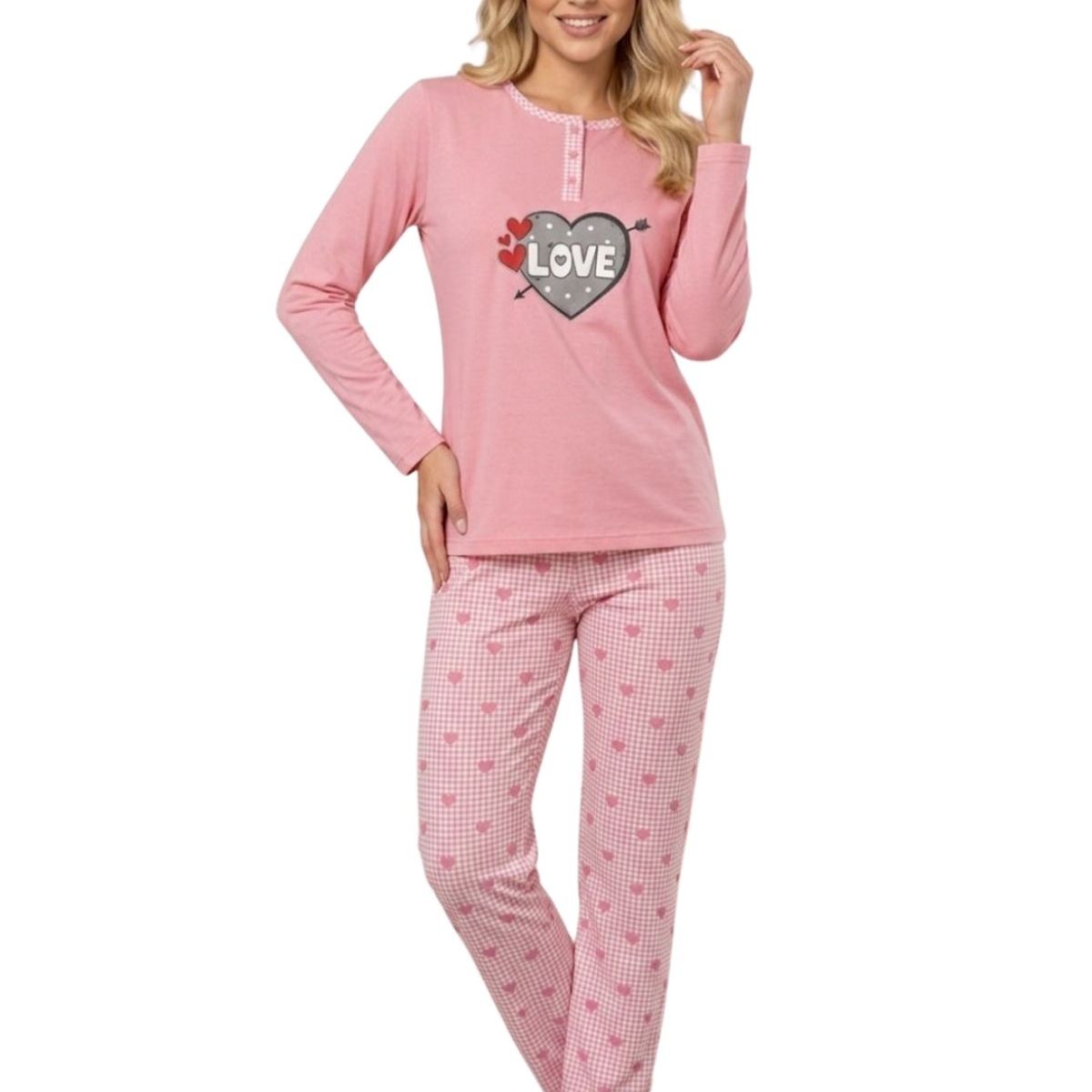 LOOK SHOP - Pijama Mujer Manga Larga. Pantalón Y Polera. Diseños 420