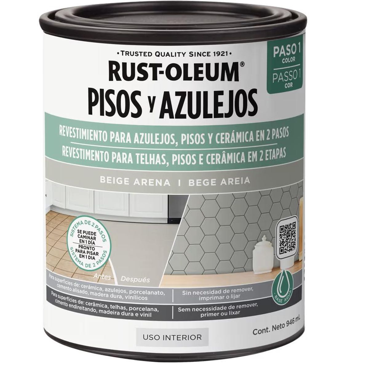 RUST OLEUM - PINT RUST-OL PISO BASE BEIGE ARENA 0946LT P1