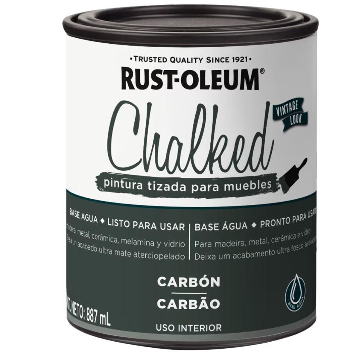 RUST OLEUM - PINT RUST-OL TIZADA BROCHA CARBON 0887LT