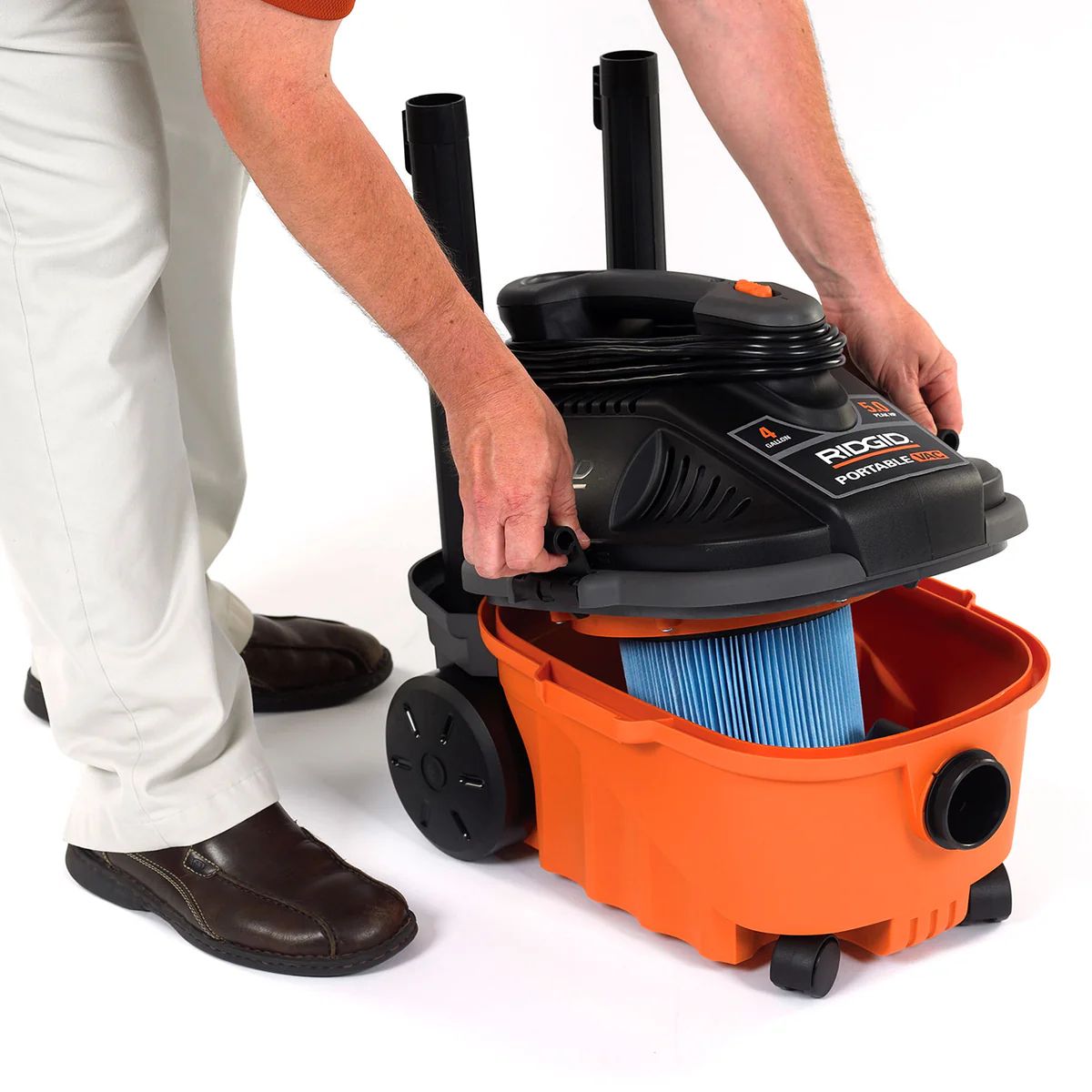 RIDGID - Aspiradora seco-mojado 15 Lt 5HP/ 220V - WD4075 + Boquilla para alfombra y piso flotante