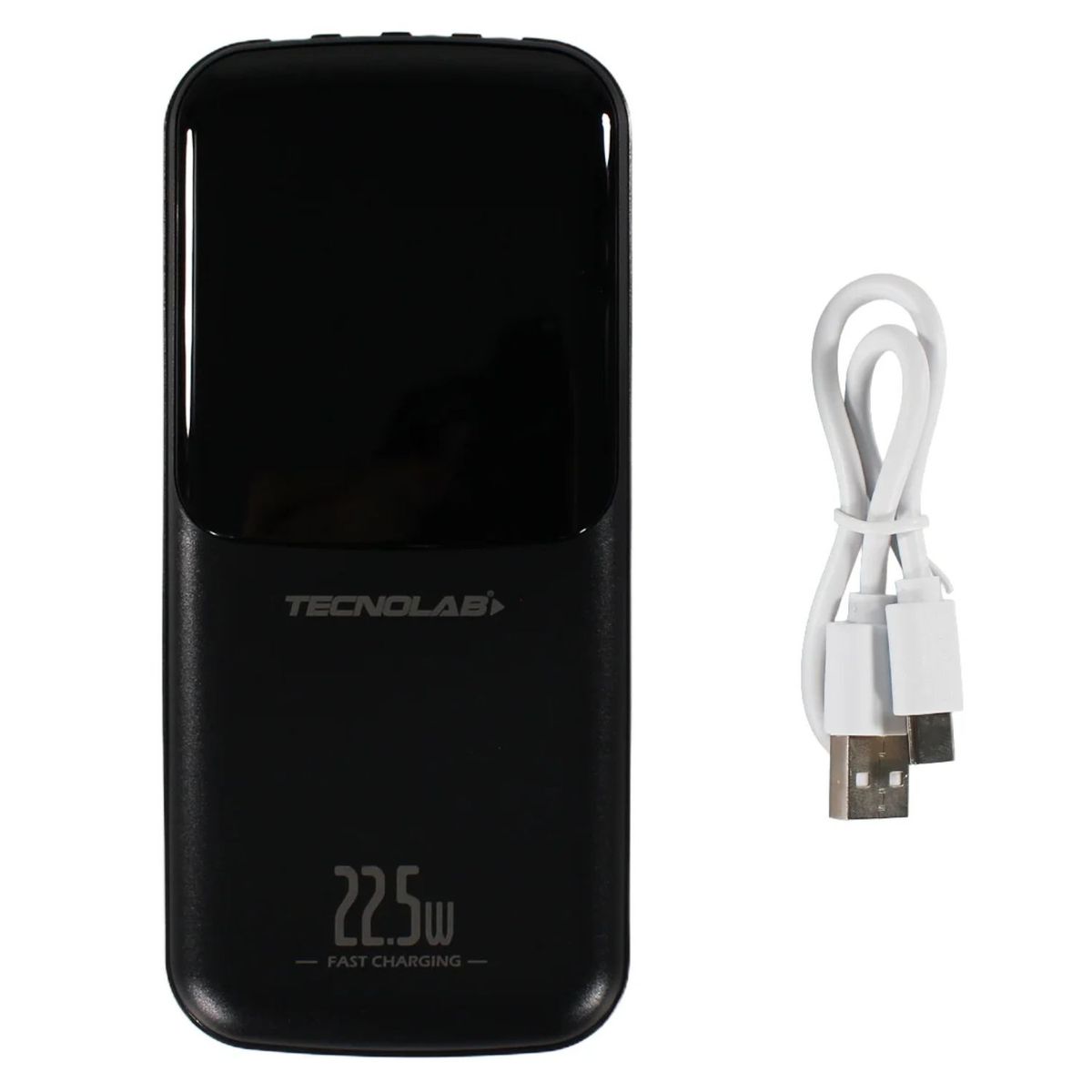 TECNOLAB - Power Bank 25000mAh 22.5W con 4 Cables Carga Rapida Negro - PS