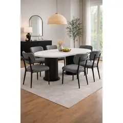 GENERICO - Mesa Comedor Aytasi para 6 personas con 6 sillas