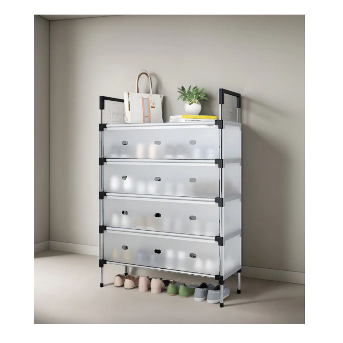 GENERICO - Zapatero Organizador de 5 Niveles Multifuncional - Estante Moderno para Calzado, Con tapa polvo