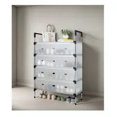 GENERICO - Zapatero Organizador de 5 Niveles Multifuncional - Estante Moderno para Calzado, Con tapa polvo