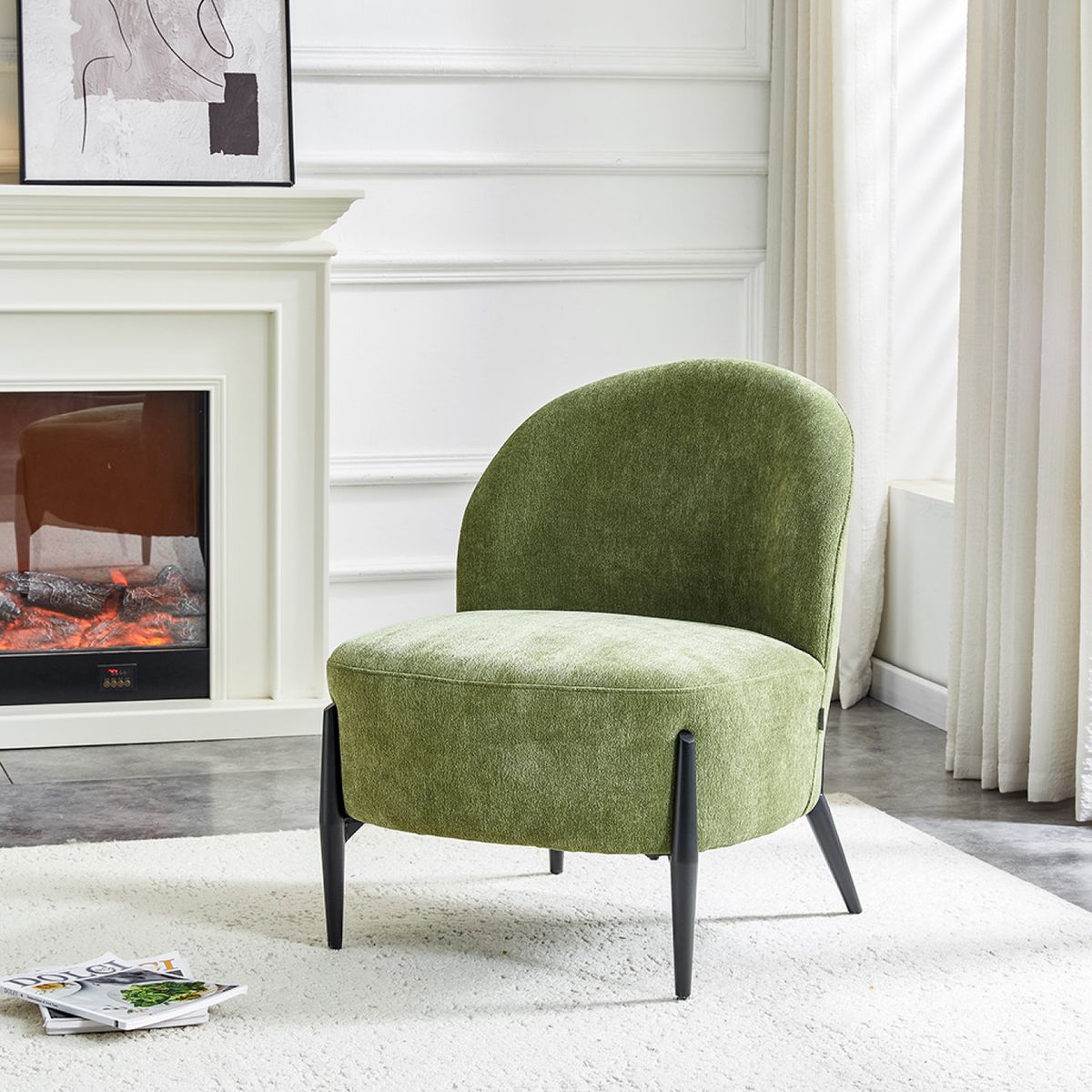 CANNON - Poltrona Cannon Tapizada Toss Oliva