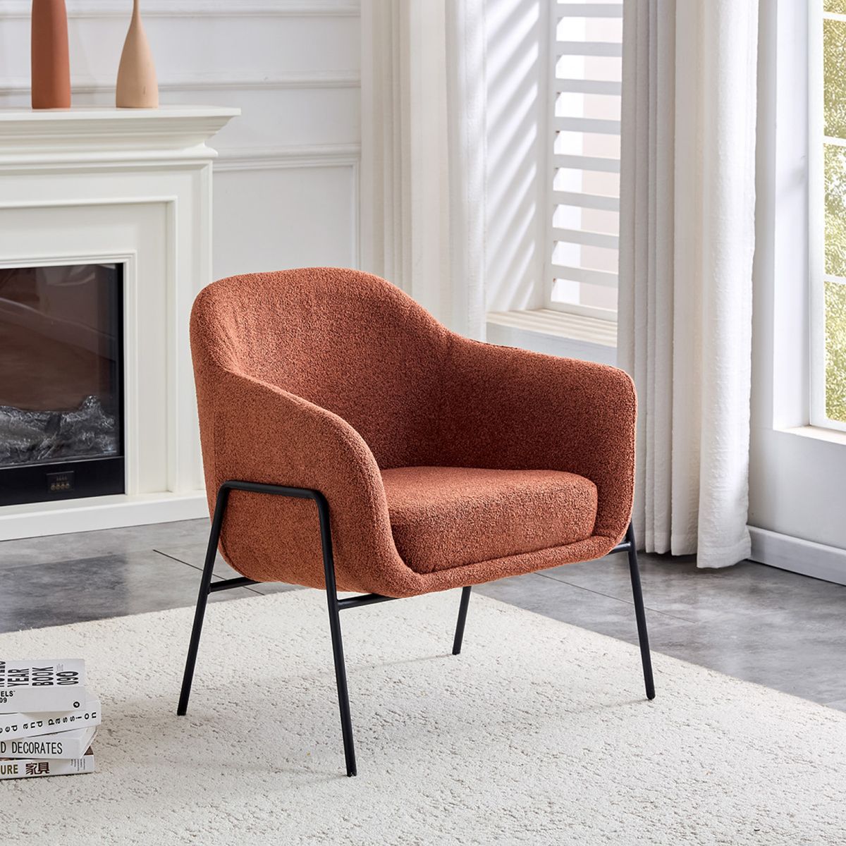 CANNON - Poltrona Cannon Tapizada Saane Terracota