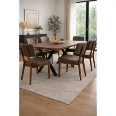 GENERICO - Mesa Comedor Kutuk para 6 personas con 6 sillas