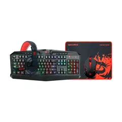 REDRAGON - Kit Gamer Teclado + Mouse + Audífonos + Pad S101-BA
