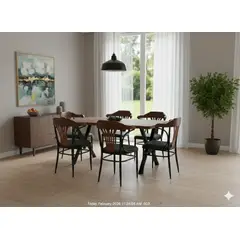 GENERICO - Mesa Comedor Kutuk 2 para 6 personas con 6 sillas