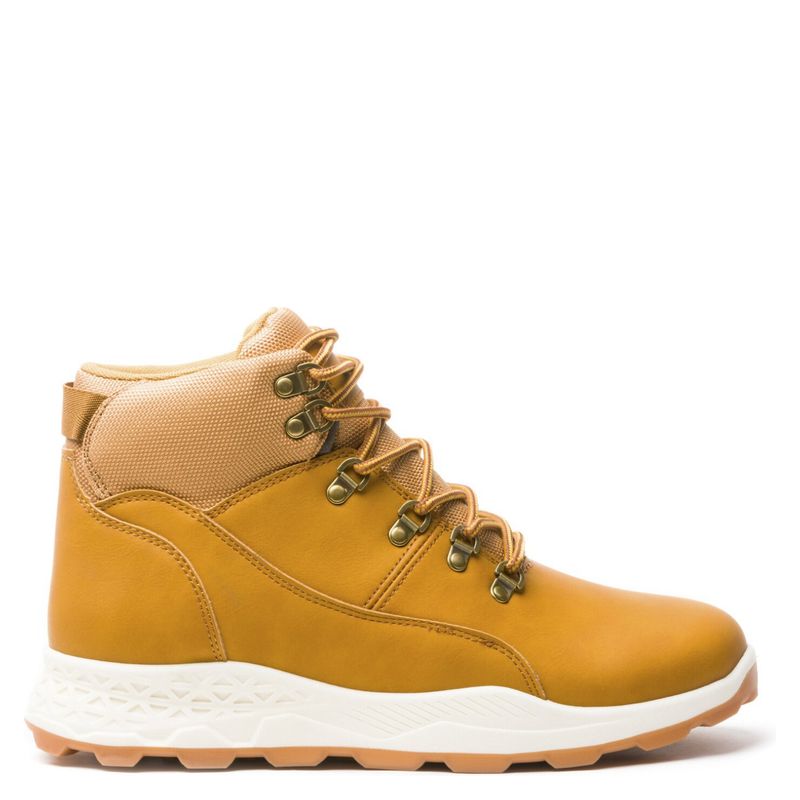 CHANCLETA - botín outdoor hombre Petermann Camel