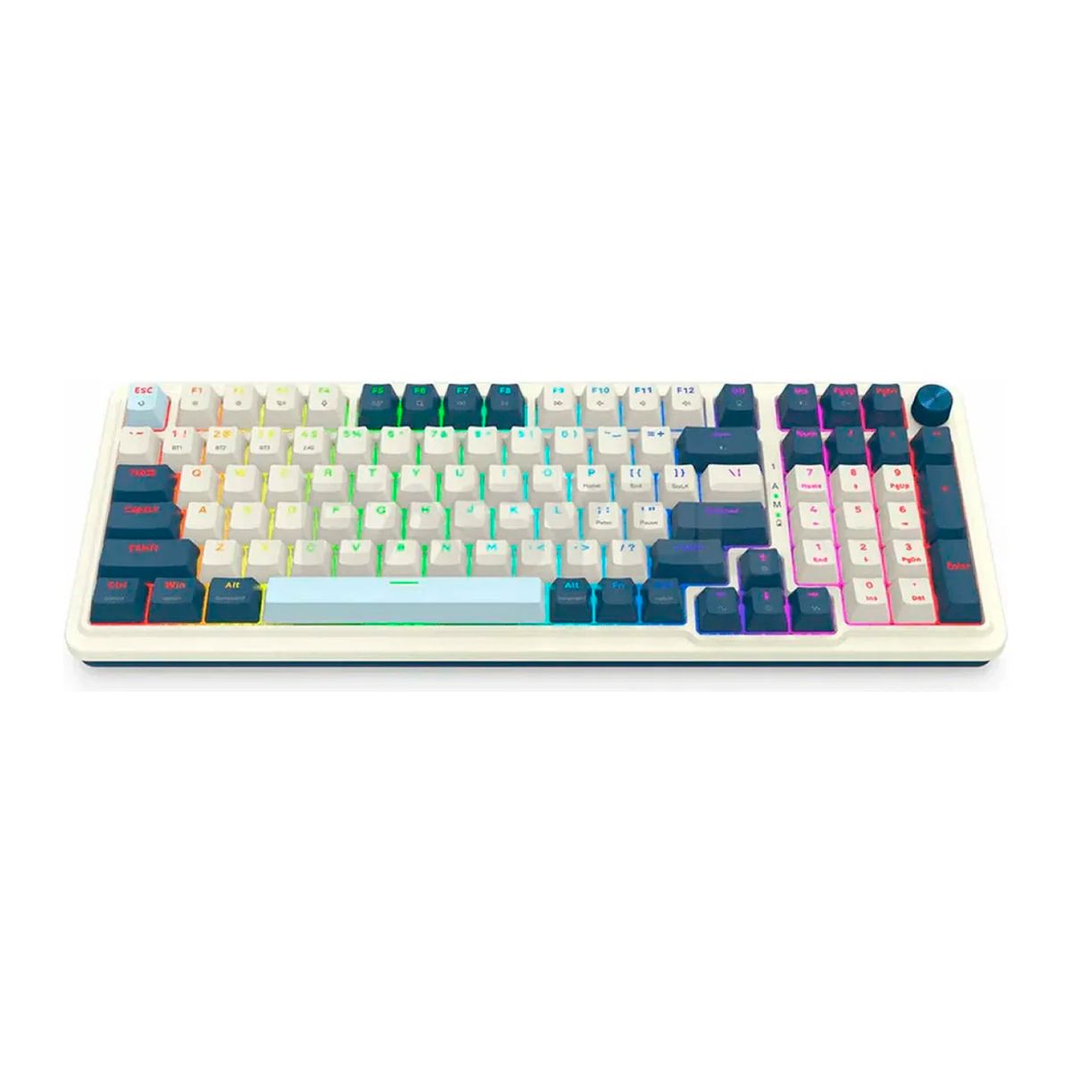 REDRAGON - Teclado Mecánico Redragon Eisa Pro K686WB RGB - Blanco Azul