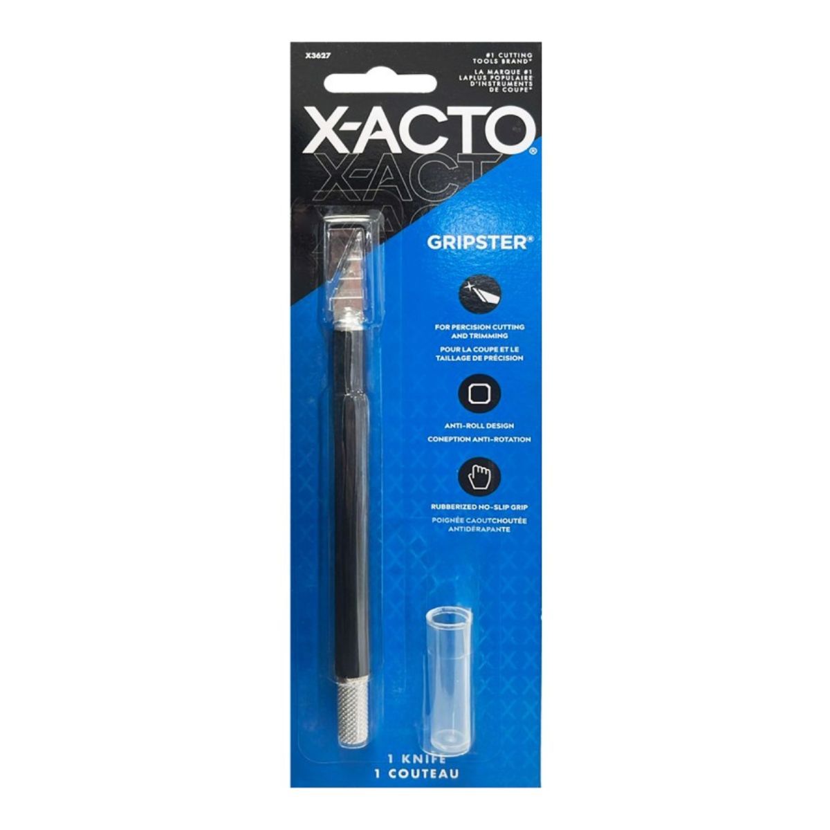GENERICO - Cuchillo Precisión X-Acto Gripster Antideslizante con Tapa