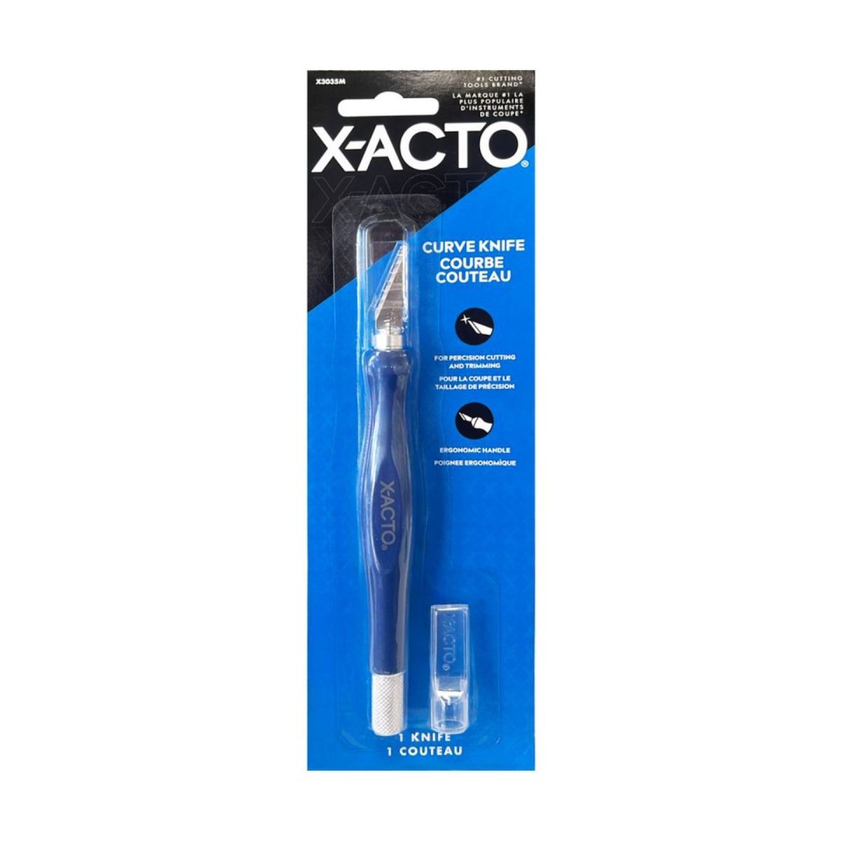 GENERICO - Cuchillo de Precisión X-ACTO Nº1 Curve Ergonómico con Tapa