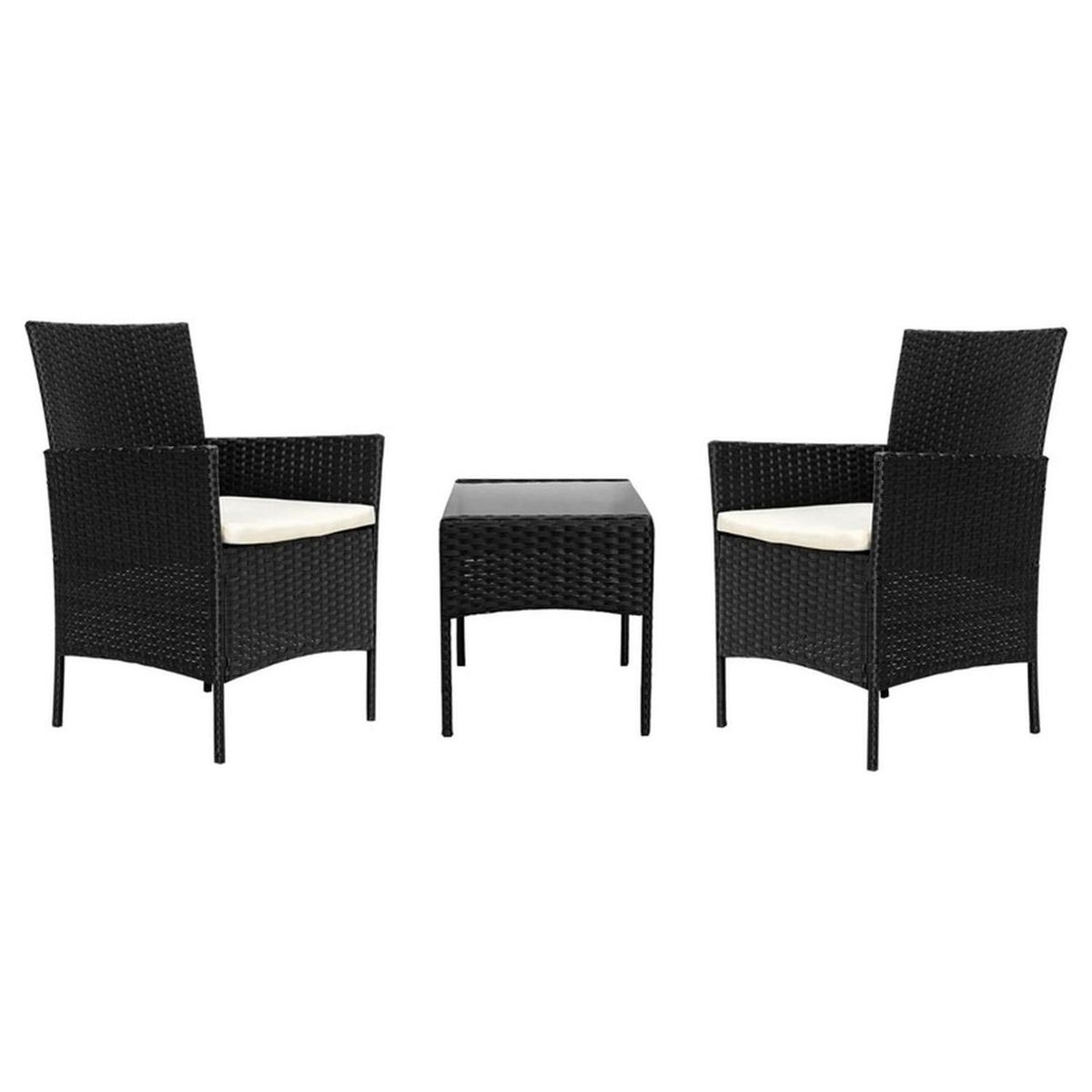 AUCKLAND OUTDOOR - Juego De Terraza Living Ratán Sintético Sally 3 Piezas