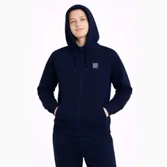 GANGSTER - Polerón Full Zipper Fleece Warm Azul Marino