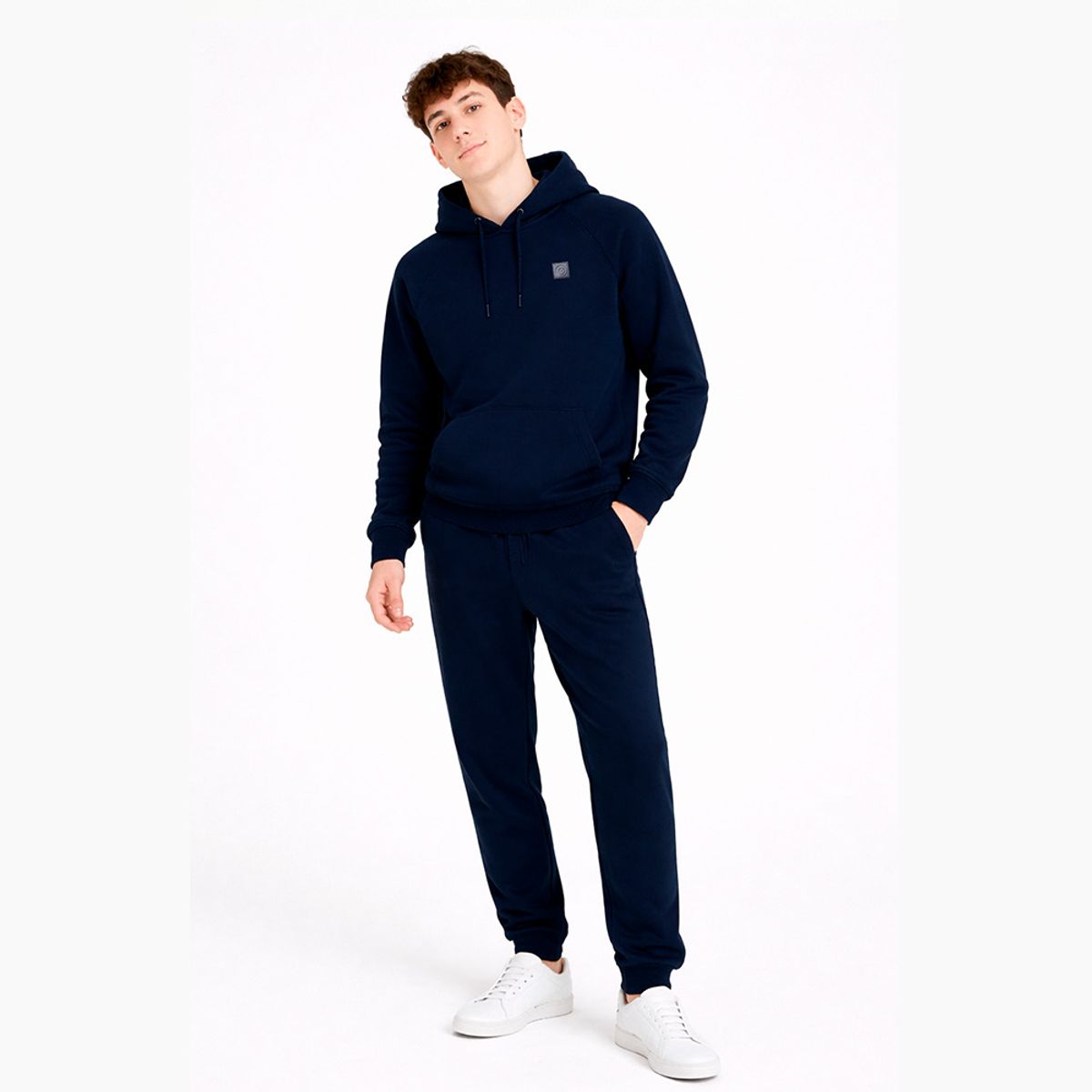GANGSTER - Polerón Hoodie Fleece Base Azul Marino