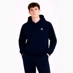 GANGSTER - Polerón Hoodie Fleece Base Azul Marino