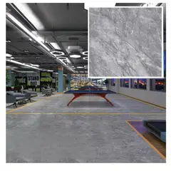 MOBII - Piso Vinílico Símil Porcelanato 45,7x45,7 Piedra Gris