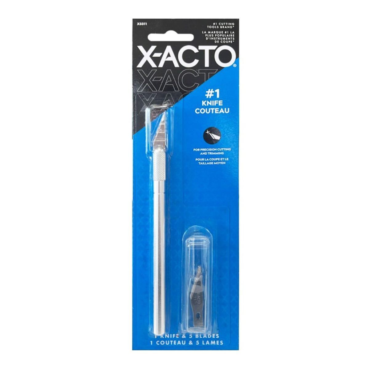 GENERICO - Cuchillo de Precisión X-Acto Nº1 con 5 Hojas Repuesto Nº11