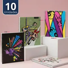 PROARTE - Pack 10 Cuadernos Universitarios Chicas Superpoderosas 100 Hojas Powerpuff Girls