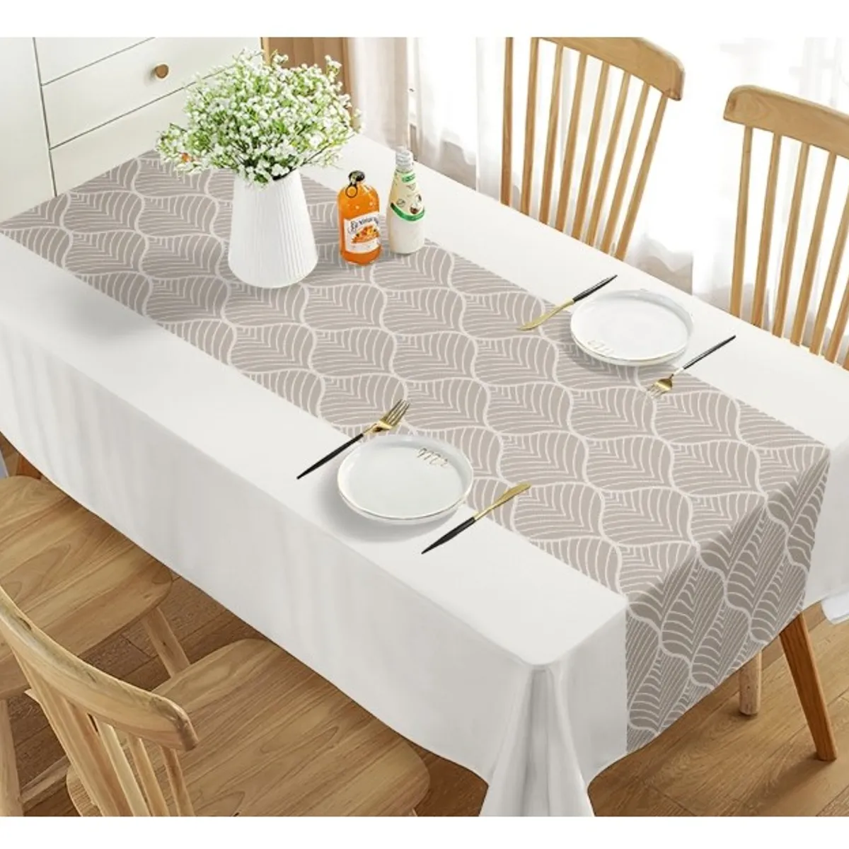 COMPRAPO - Mantel Antimanchas Mod. Natural Beige 140 X 220 Cm Rectangular
