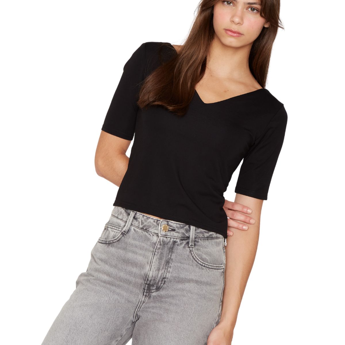 JACINTA TIENDA - Polera Elisa negra Jacinta Tienda