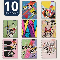 PROARTE - Pack 10 Cuadernos Universitarios Chicas Superpoderosas 100 Hojas Powerpuff Girls