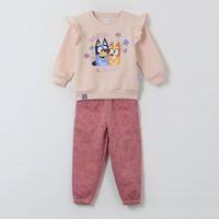 Conjunto Buzo Niña Vuelos Flores Rosado Bingo &