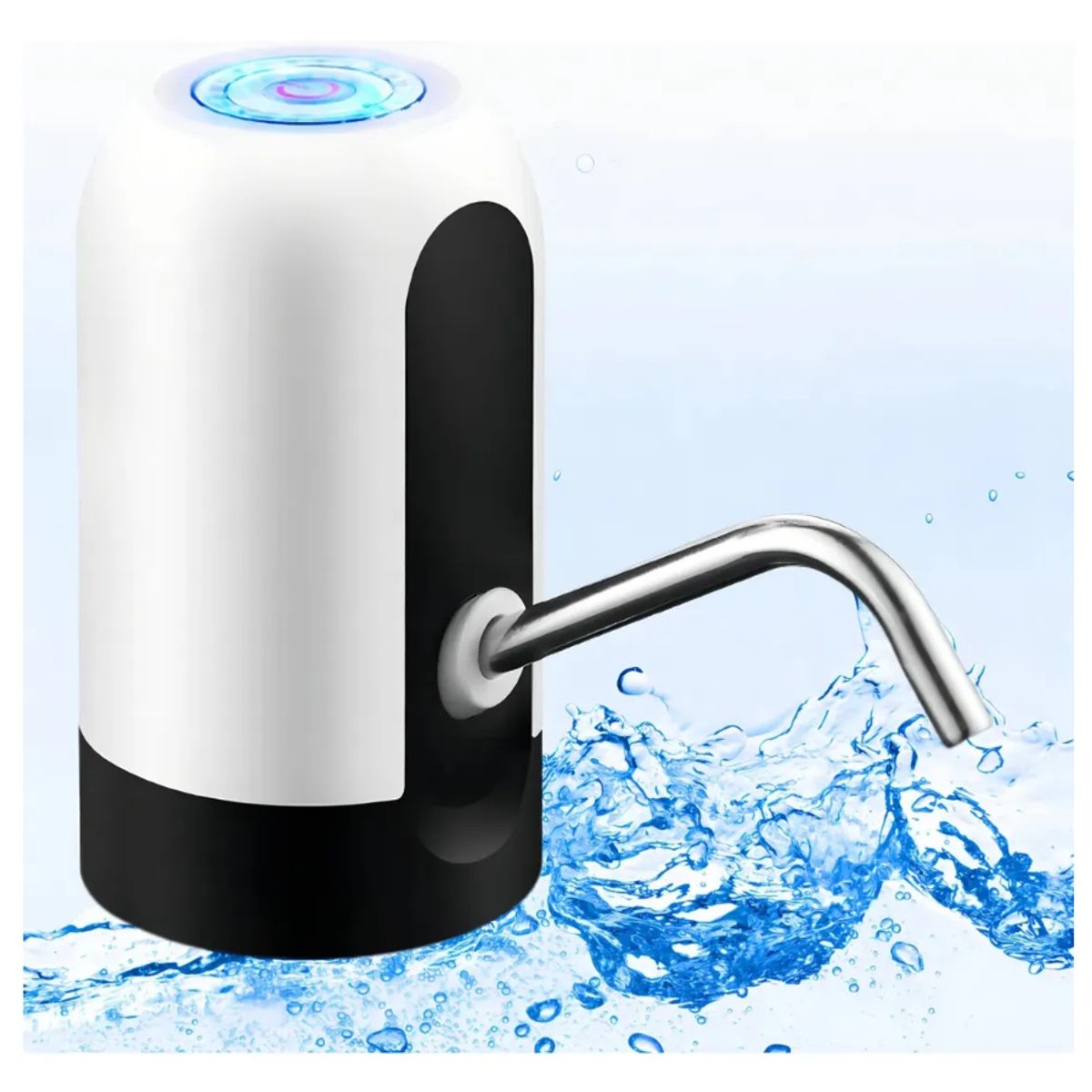 GENERICO - Bomba Dispensadora de Agua Recargable USB Compatible con Botellones y Garrafones