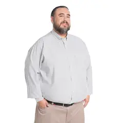 KOTTING - Camisa Manga Larga Oxford Rayas Hombre