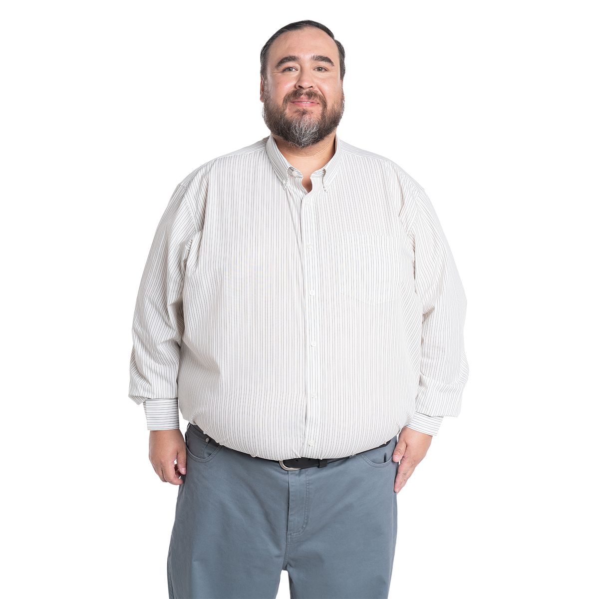KOTTING - Camisa Manga Larga Rayas Hombre