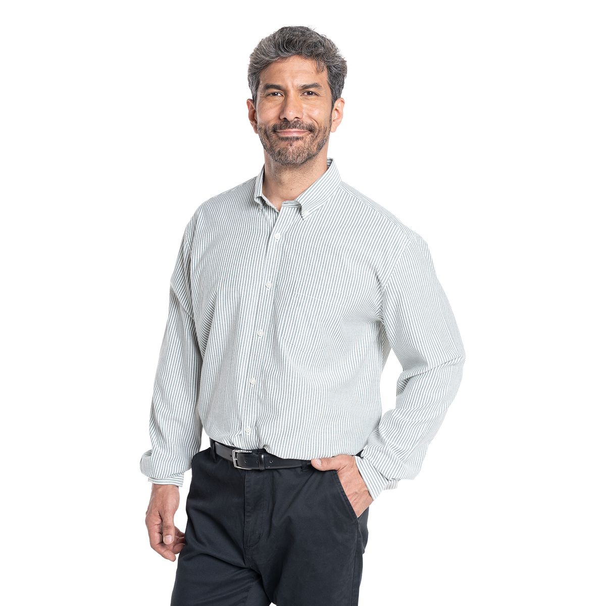KOTTING - Camisa Manga Larga Oxford Rayas Hombre