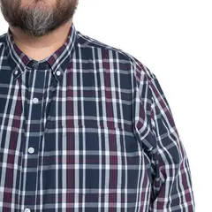 KOTTING - Camisa Manga Larga Cuadros Grandes Hombre