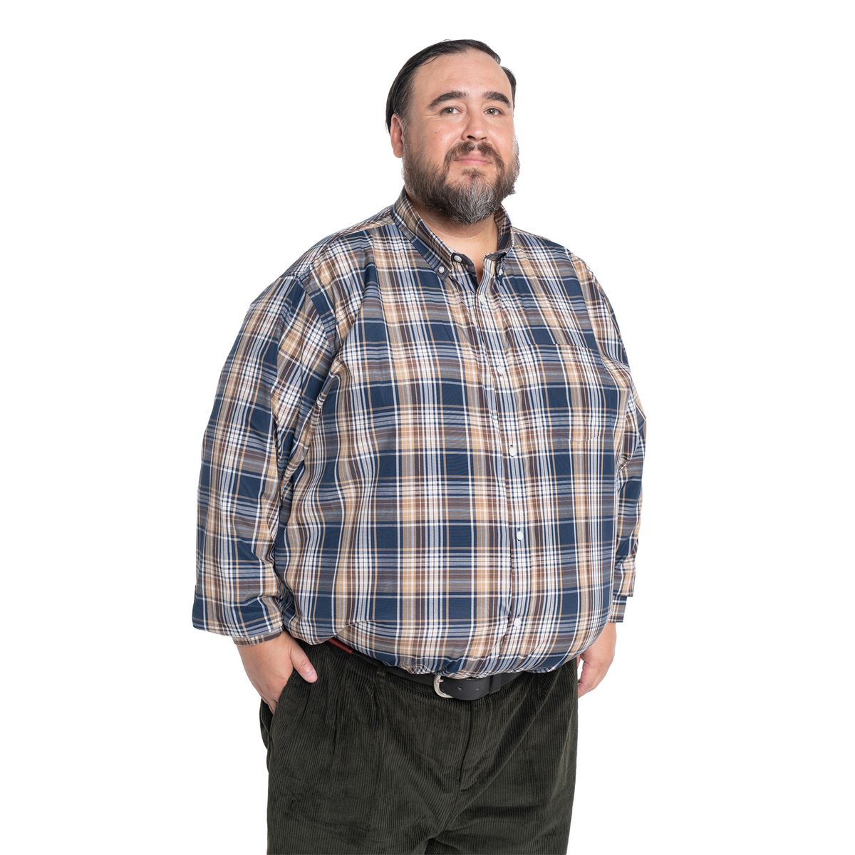 KOTTING - Camisa Manga Larga Cuadros Hombre