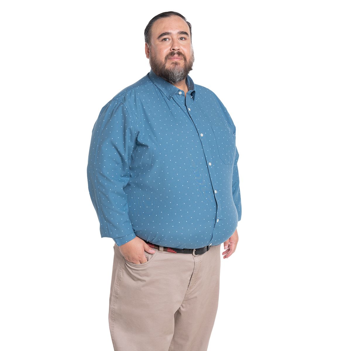 KOTTING - Camisa Manga Larga Estampada Hombre