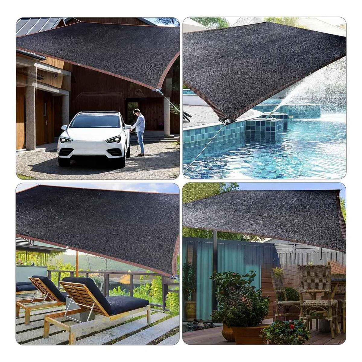 Toldo Malla Rectangular Todas Medidas Techo Patio Negro 3x4, marca GENERICO - Foto Principal