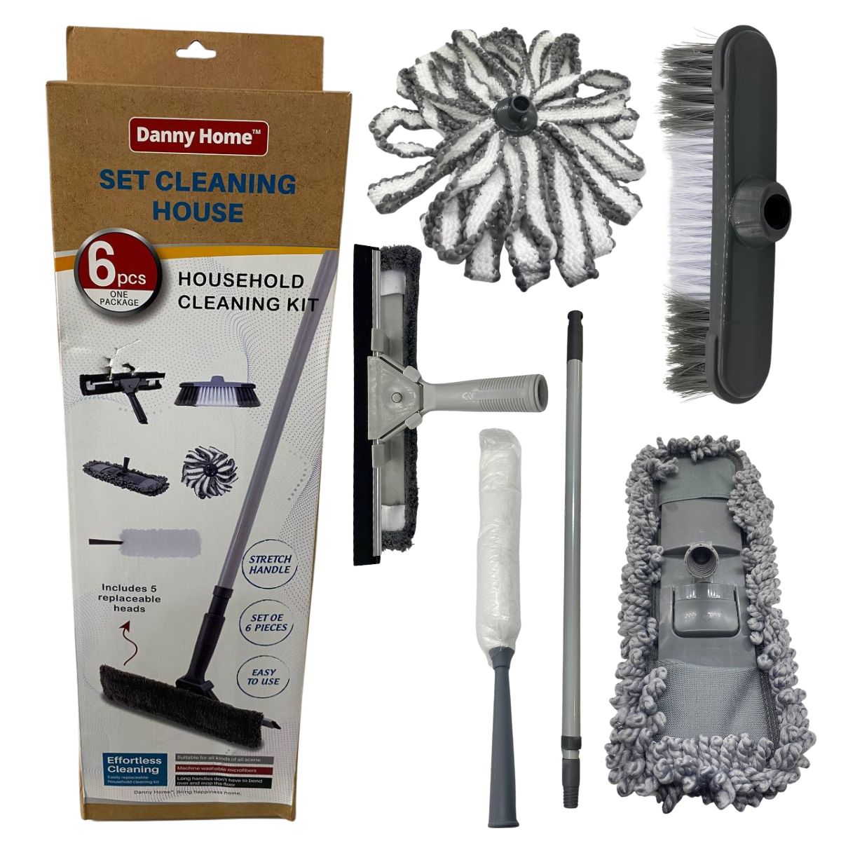 EKOL TACTICA MILITAR - Kit de Limpieza 6 Piezas Cepillos de Microfibra Auto y Hogar – Interior y Exterior