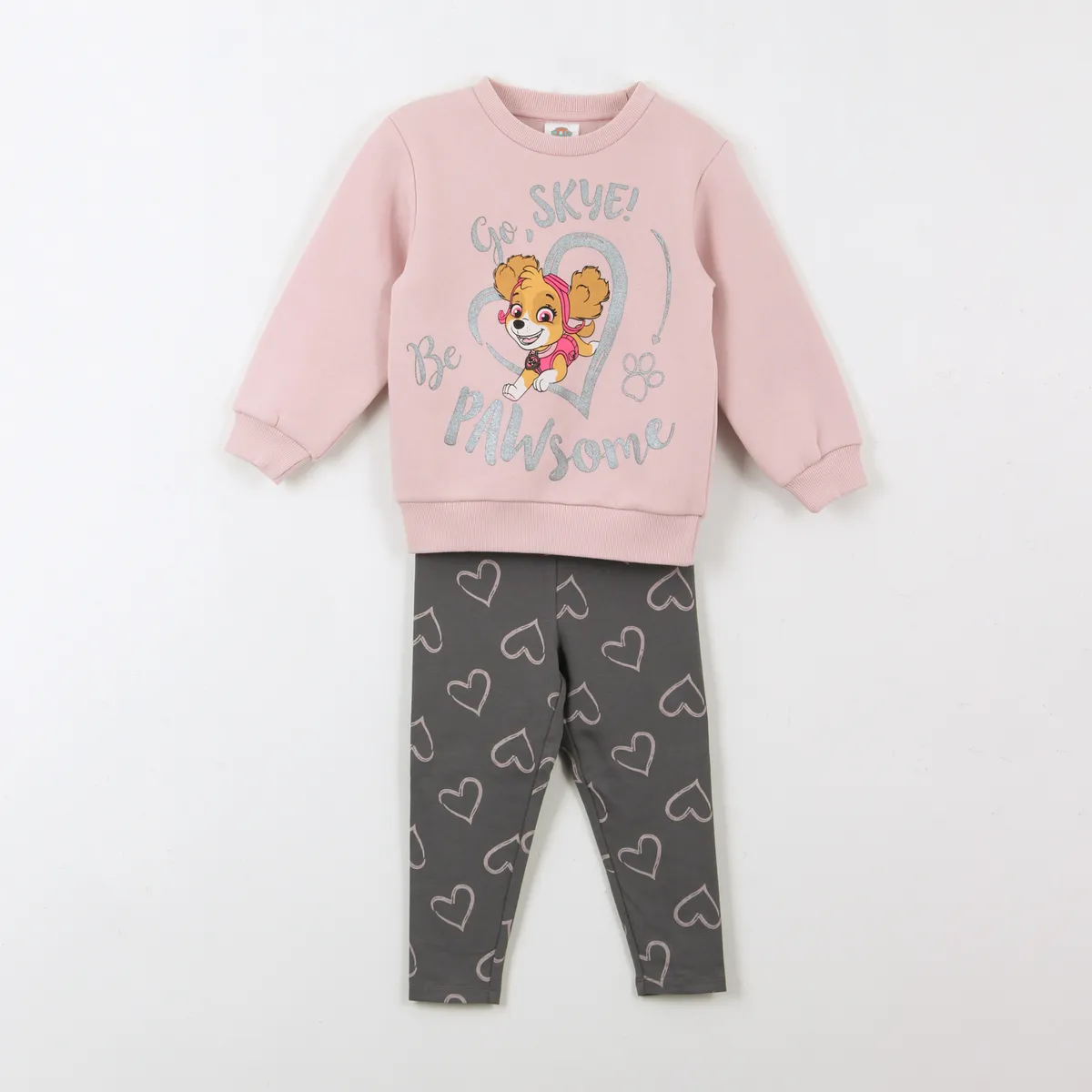 PAW PATROL - Conjunto Niña Be Pawsome Corazón Skye Rosado Paw Patrol
