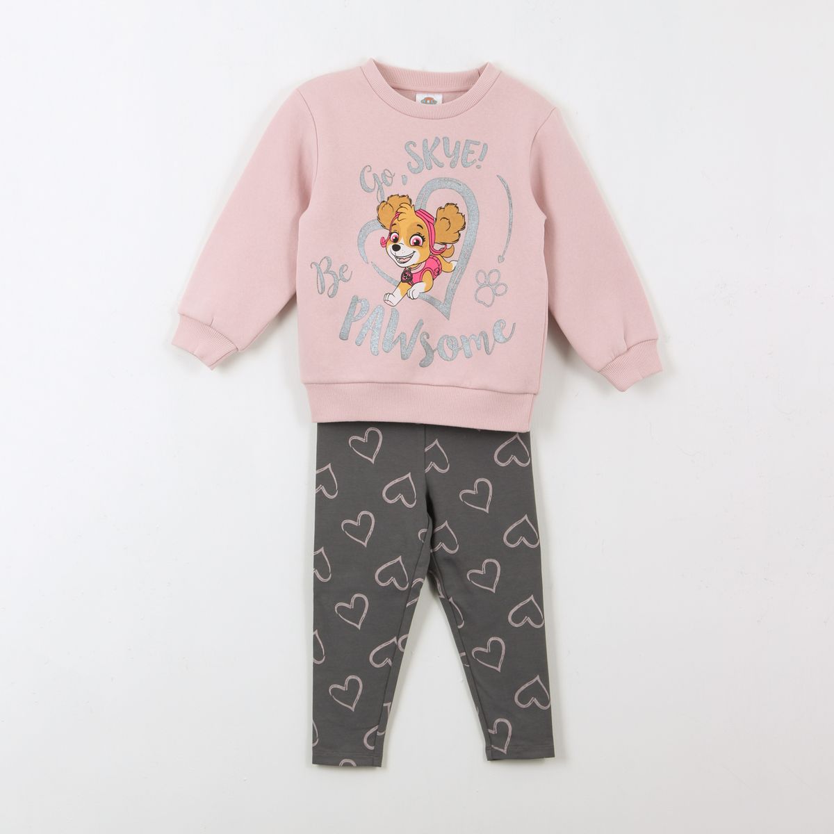 PAW PATROL - Conjunto Niña Be Pawsome Corazón Skye Rosado Paw Patrol