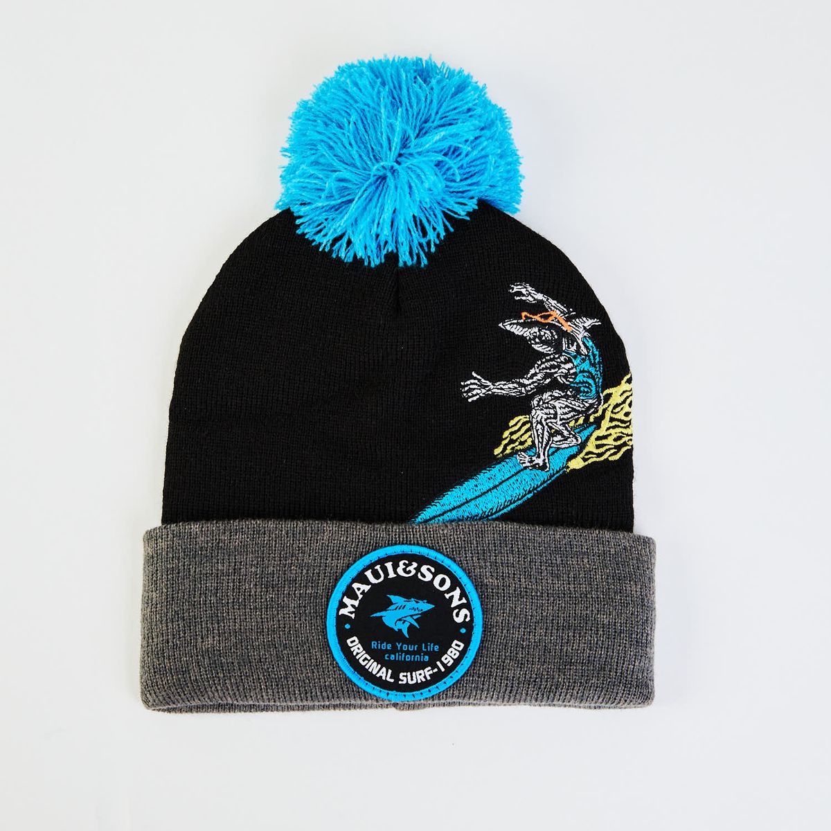 MAUI AND SONS - Gorro Wild shark Negro Infantil Maui And Sons