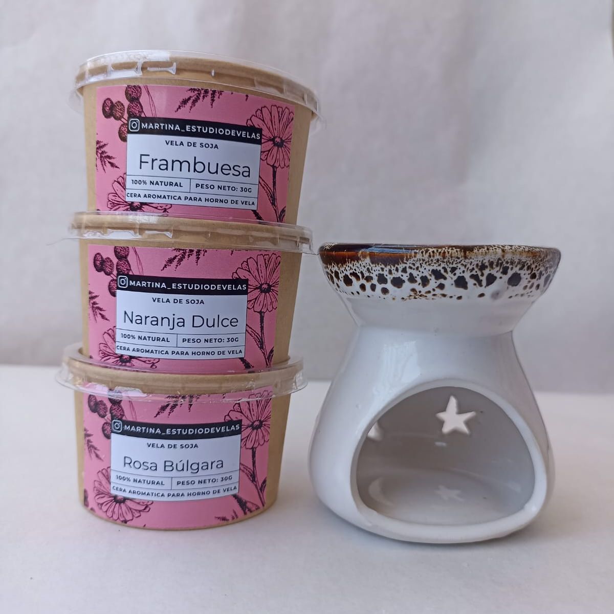 GENERICO - Set Bienestar Quemador de Cerámica + Pack Aromas de Verano