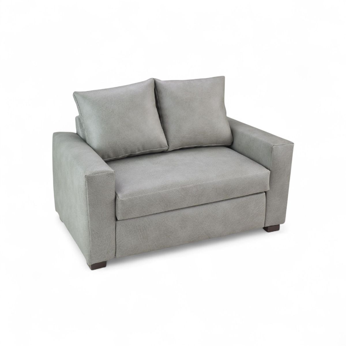 GENERICO - Sofá 2 Cuerpos Ecocuero Negro