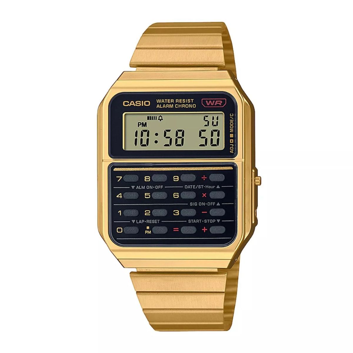 CASIO - RELOJ CASIO CA-500WEG-1ADF CALCULADORA DORADO UNISEX